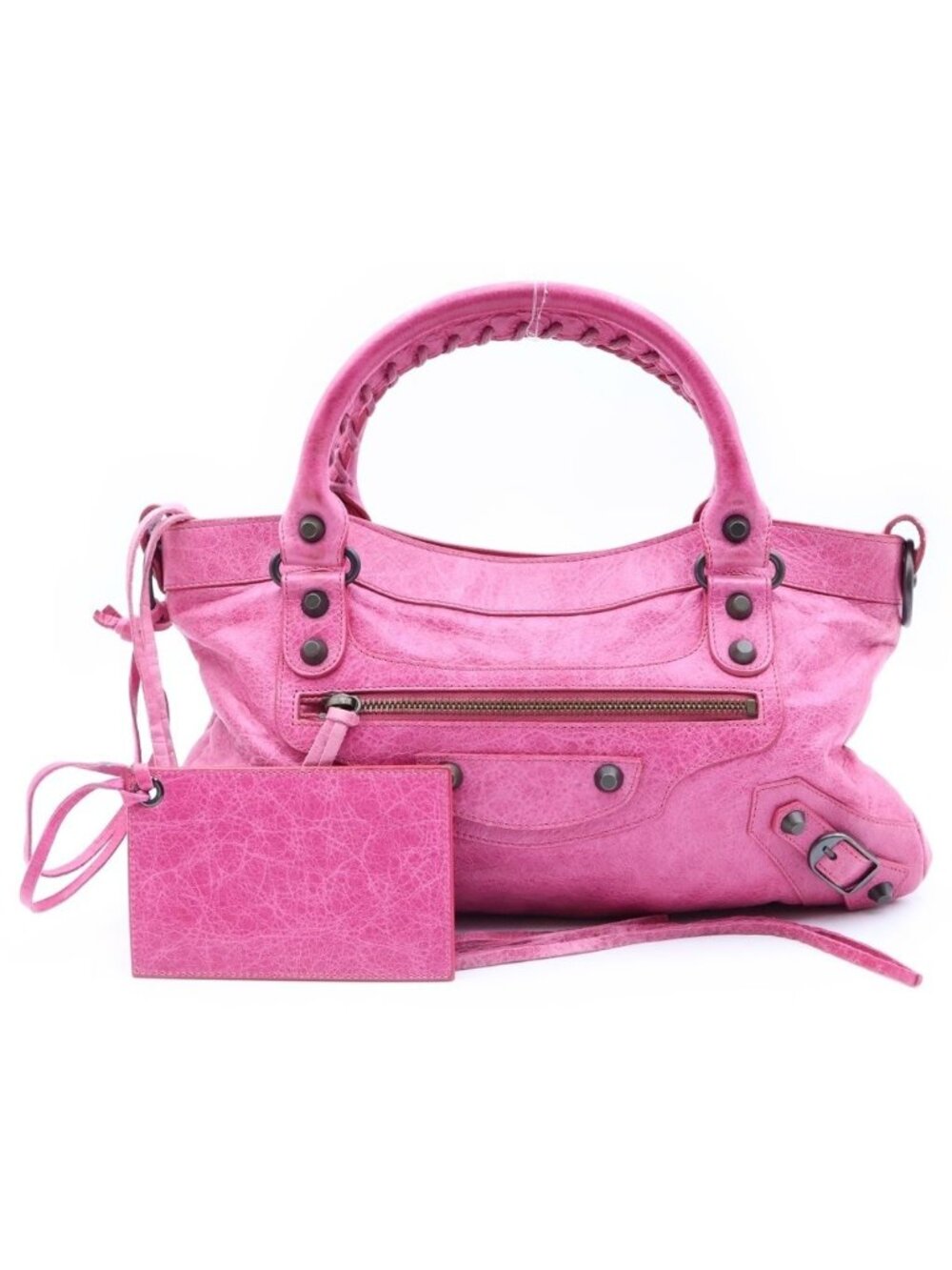 Balenciaga the First City Leather 2-Way Hand Bag Pink Blanc